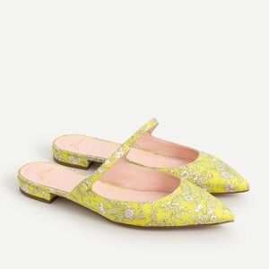 J. Crew Women's Pointed Mary Jane Mules in Liberty Summer Blooms Print Sz 8.5
